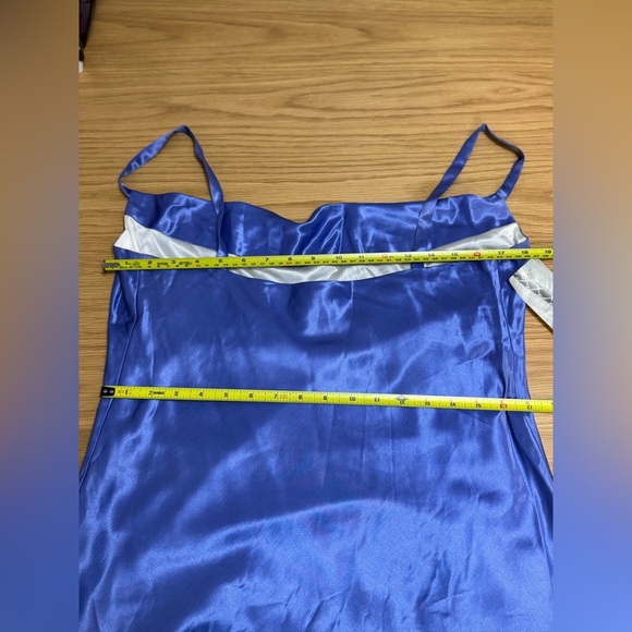 Vintage boutique Cicada “Audrise” Dark Lavender Satin Slip Dress - Size L - Picture 7 of 9